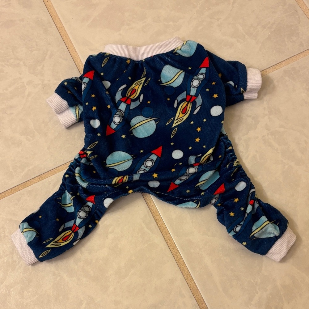 Space-Themed Dog One Piece Pajama